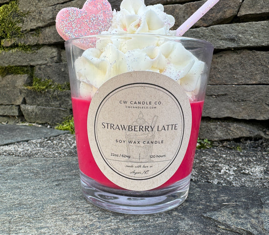 Strawberry Latte Whipped Candle