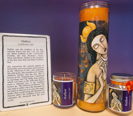Hathor Goddess Candle 16oz