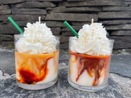 Pumpkin Spice Marbleized Whipped Candle